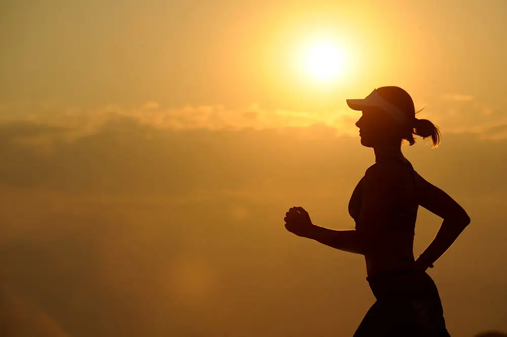 Heart disease: woman is running